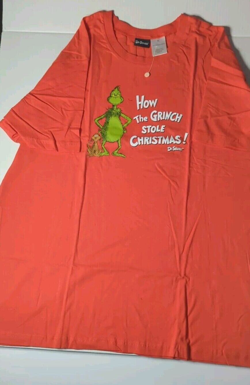 Vintage Women's Dr. Seuss How The Grinch Stole Xmas T Shirt Size XL New W Bag